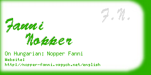 fanni nopper business card